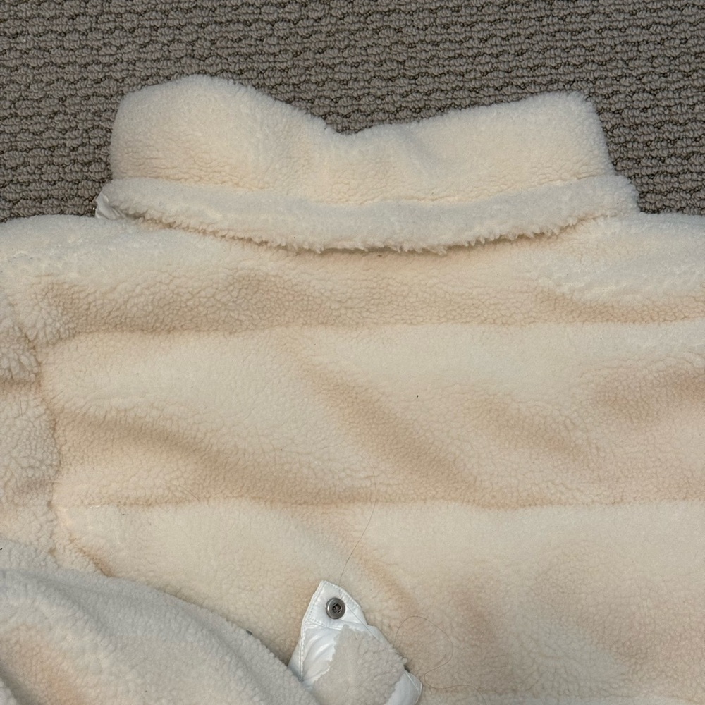 Save the Duck White Fleece Puffer Coat - Picture 12 of 13